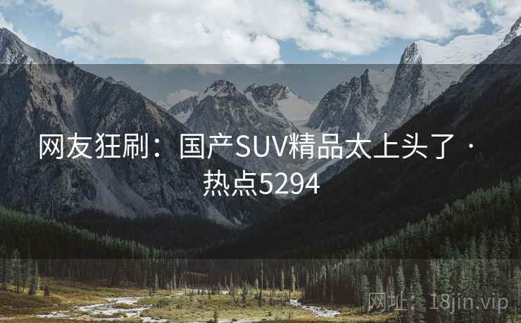 网友狂刷：国产SUV精品太上头了 · 热点5294