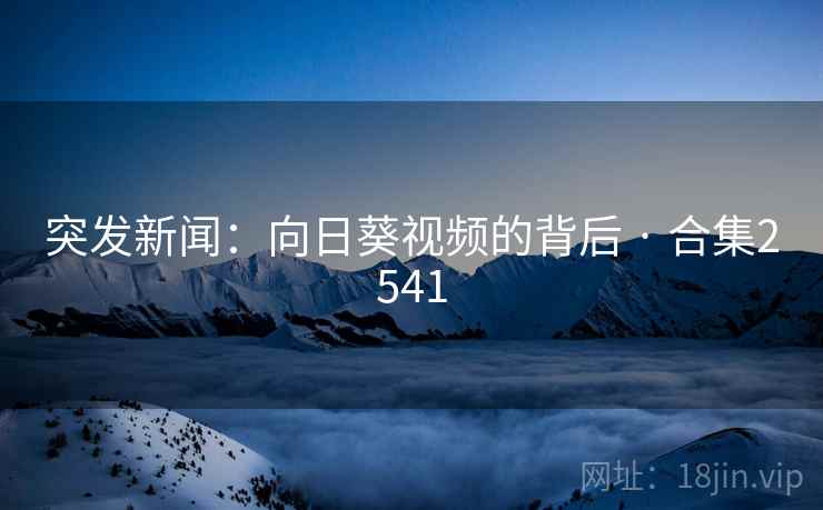 突发新闻：向日葵视频的背后 · 合集2541