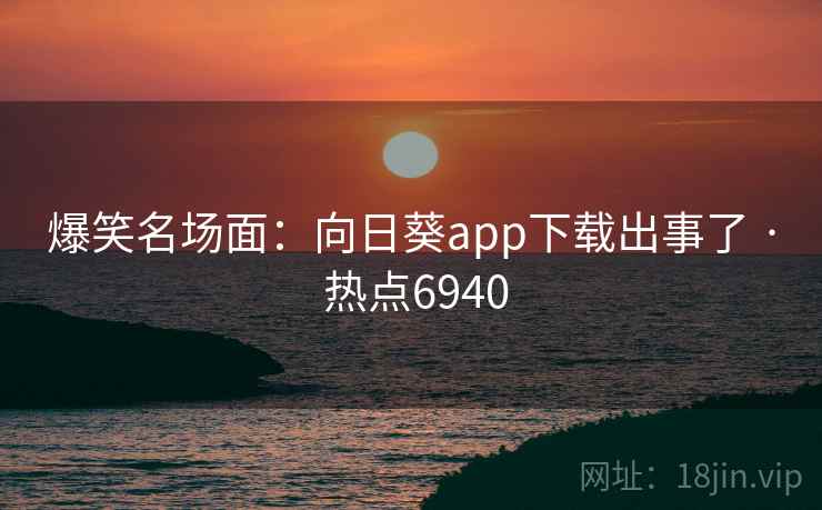 爆笑名场面:向日葵app下载出事了 · 热点6940